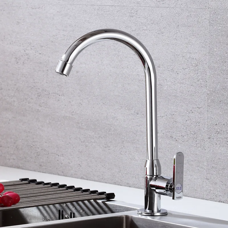 

Single Cold Dish Faucet Round Vertical Dish Faucet Sink Kitchen Basin Faucet