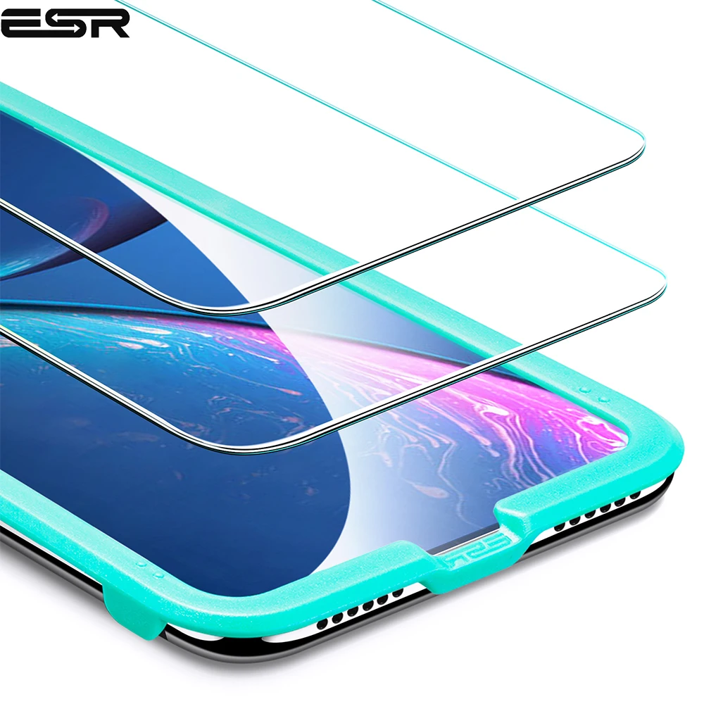 

Screen Protector for iPhone XS XR XS Max ESR 5X Stronger Tempered Glass Protector free Applicator for iPhone XR XS XS Max 2018