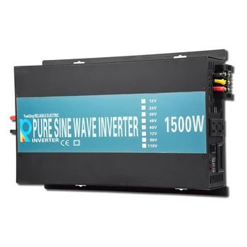 

1500w Pure Sine Wave Power Inverter Battery LED display Off-grid Car Charger Controller Solar DC 12V 24V 48V to AC 120V 220V