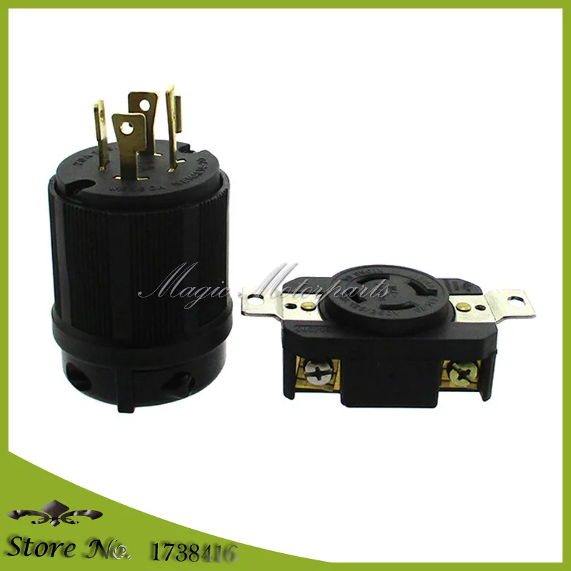 Закручивающаяся заглушка для генератора 20A 20AMP 125/250V NEMA L14 20R & 20P 4 зубец запорная