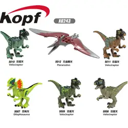 Большие размеры пластиковые модели животных динозавры дилафозавр Велоцираптор Pteranodon строительные блоки игрушки для детей игрушки X0243