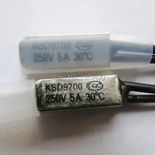 10 шт. KSD9700 NC 30c 250 В 5A термостат Температура Термальность протектор коммутатор биметаллические диск+ шнур