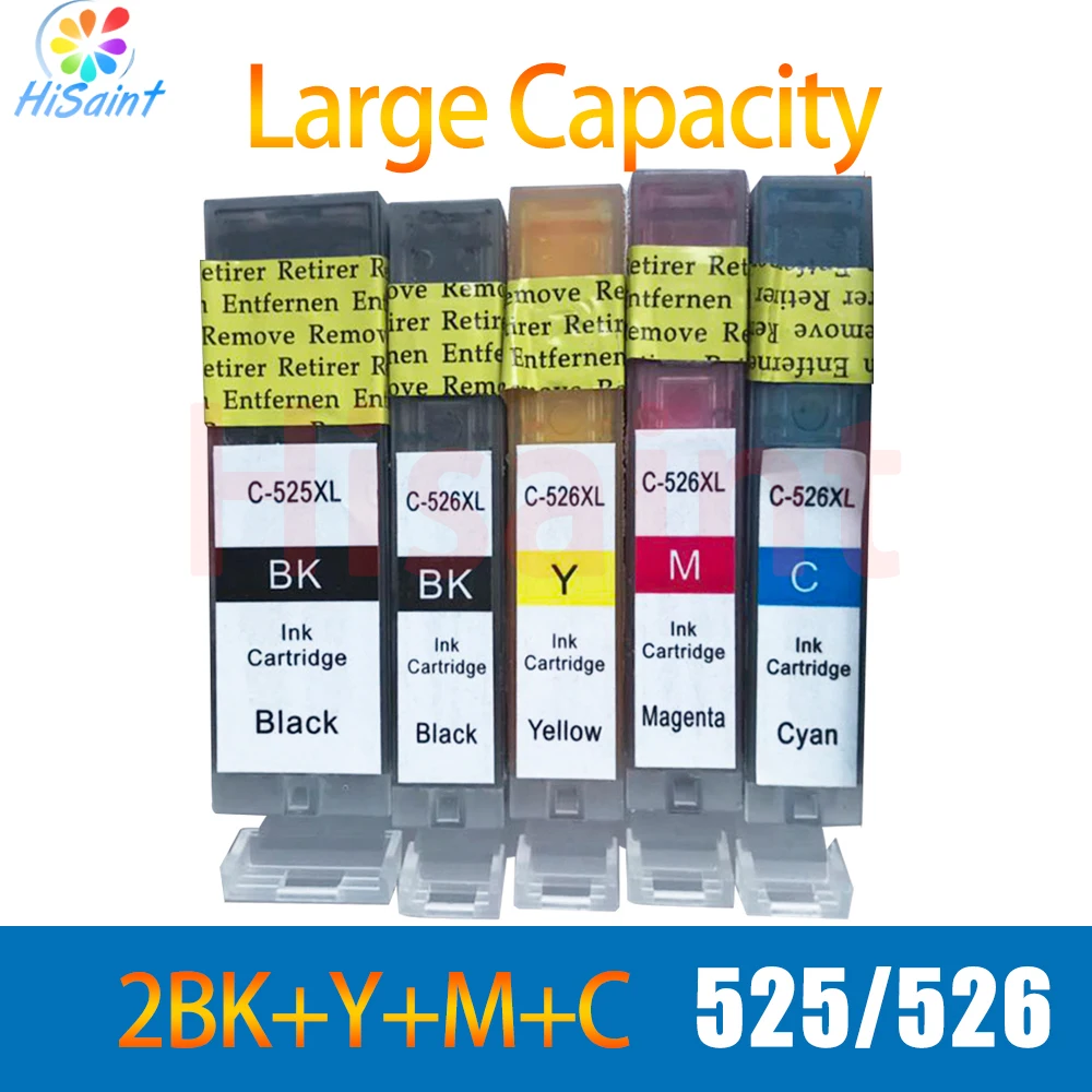 Hisaint для canon pgi525 cli526 чернильный картридж принтер PIXMA IP4850 IP4950 IX6250 IX6550 MFP с чипом |