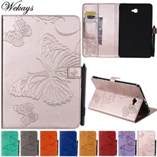 Wekays For Samsung Tab A6 10.1 T580 Cartoon Butterfly Leather Case For Samsung Galaxy Tab A6 A 6 2016 10.1 T585 T580 Cover Cases