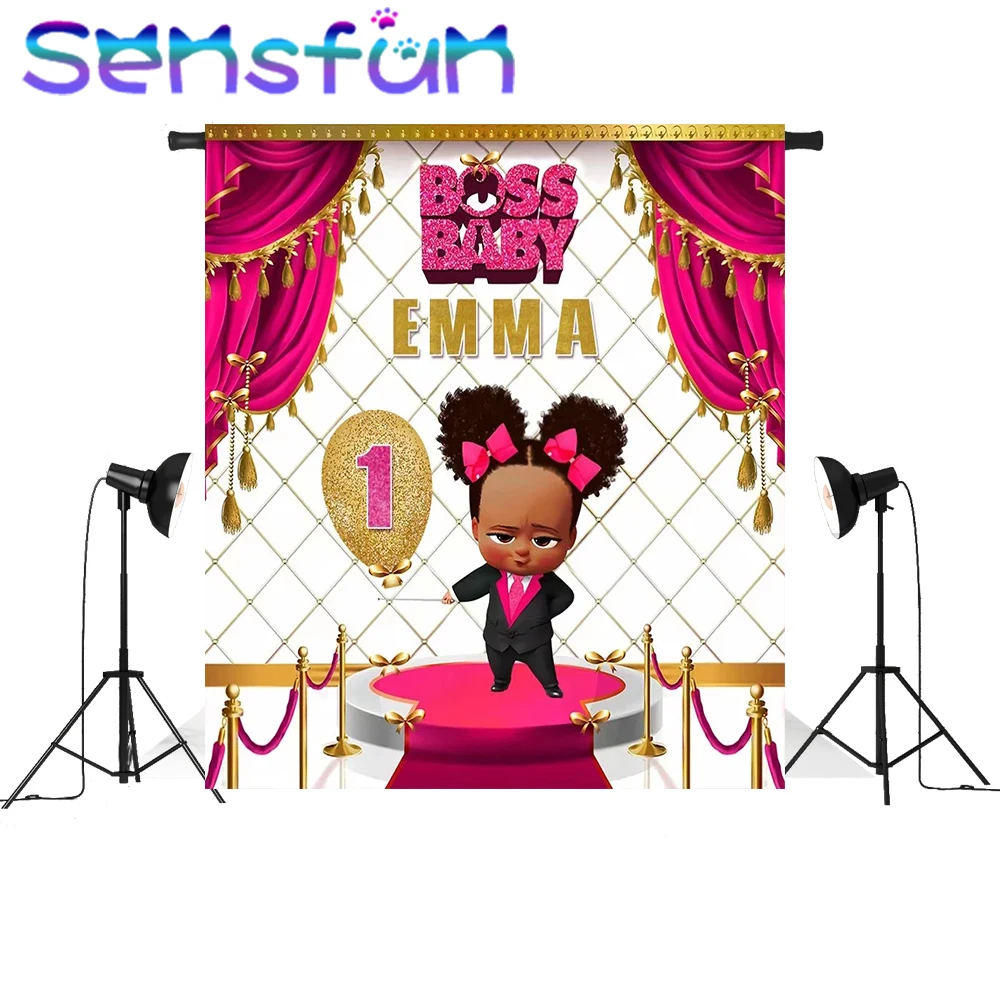 

sxy1378 Africa Girls Baby Boss Suitcase Chair Newborn Children Birthday Custom Photo Studio Backdrop Background 220cm x 150cm