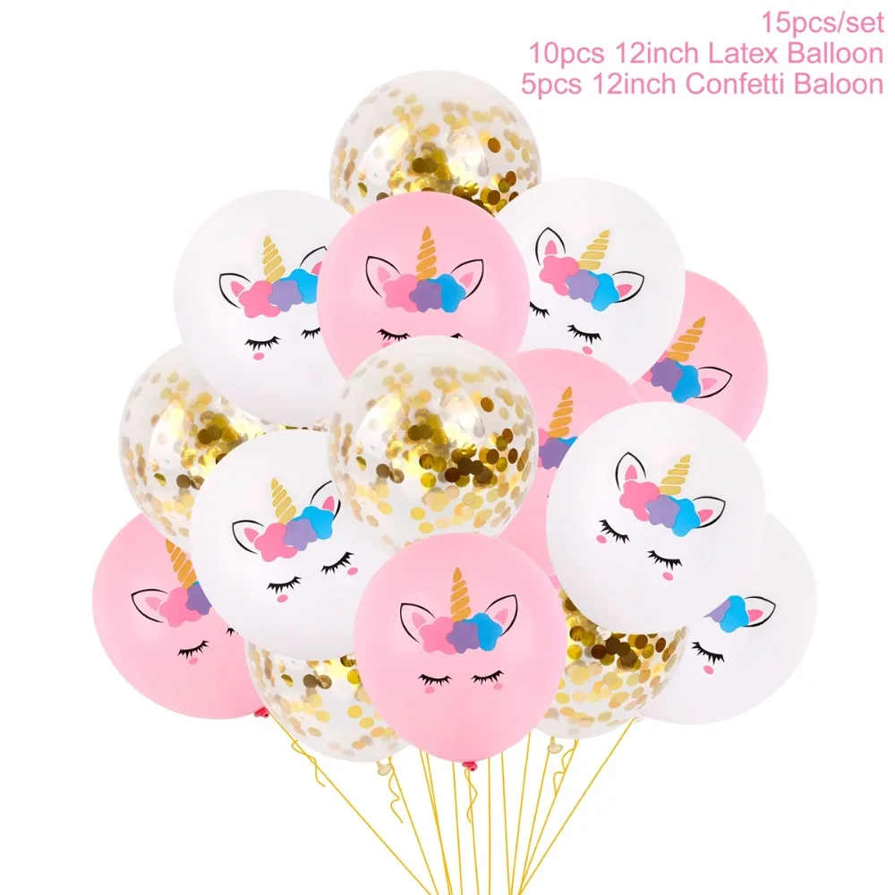 

HUIRAN Transparent Unicorn Balloons Confetti Balloons Cheap Latex Balloon Balon Baby Shower Favors Baloon Unicorn Party Decor