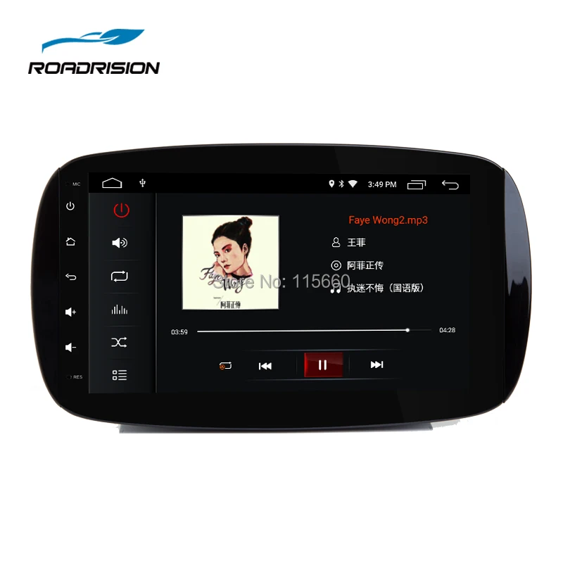 RoadRision 9inchs IPS Android Car Multimedia GPS Navigation Player for Mercedes Benz Smart Fortwo C453 A453 W453 2015 2016 2017 2018 3