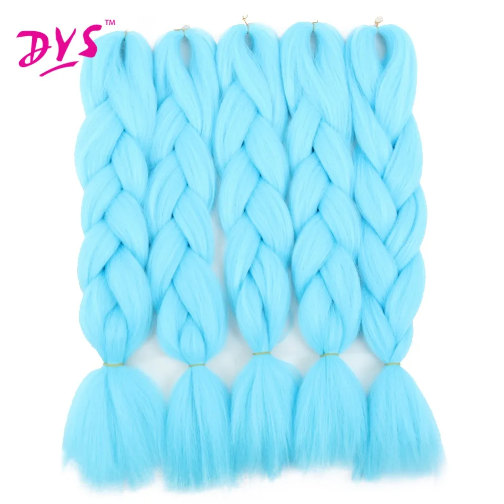 Deyngs 24inch Synthetic Braiding Hair Pure Color HighTemperature Kanekalon Jumbo Braid Hair Extensions Crochet Yaki Texture 100g (12)