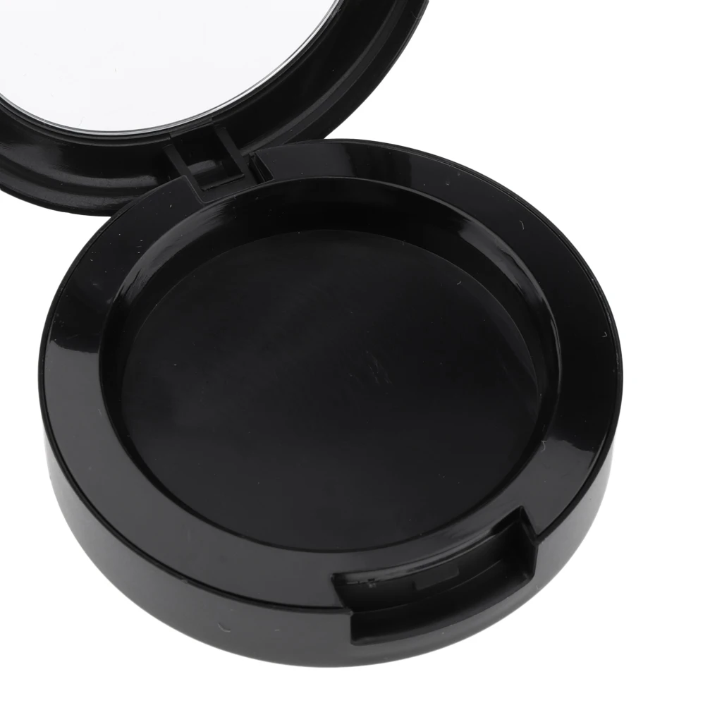3Pcs Black Empty Powder Case Makeup Blush Box DIY Cosmetic Container with Clear Lid Travel Size Portable