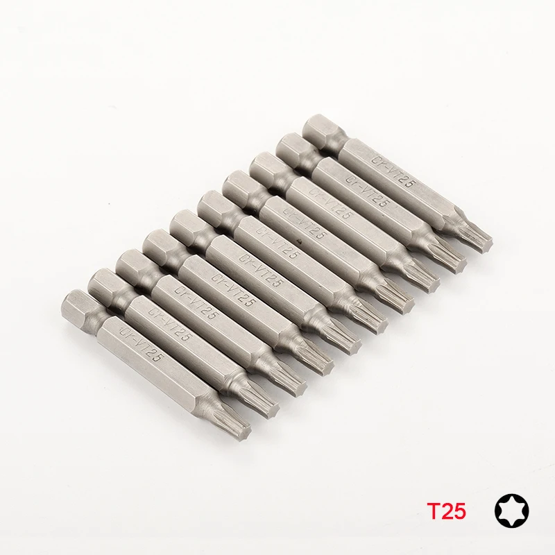 Jeu De Embouts Tournevis Torx Professionnels 10Pcs Longueur 50mm Embouts Visseuse Magnetique A Choc T10 T40 Avec 14 Hexagonale Tige 85446209