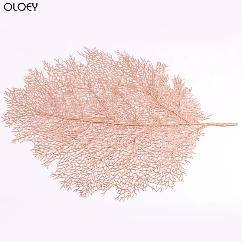 

OLOEY 6Pcs Tablecloth for Dining Table Gift Lotus Leaf Palm Leaf Simulation Plant Cup Coffee Table Mats Kitchen Decoration