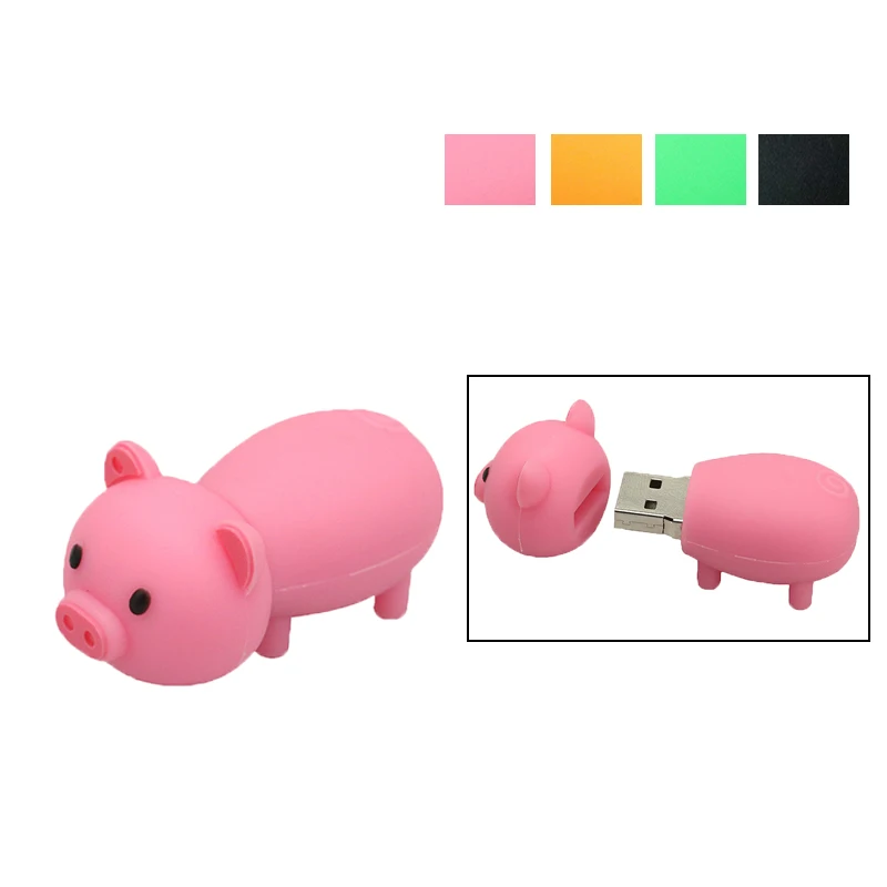 

Lovely Mini Pig USB Flash Drive Cute Animal Pen Drive Gift Cartoon Pendrives 4GB/8GB/16GB Memory Stick Wholesale Cute Gift