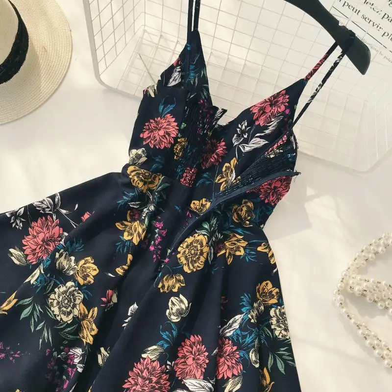 vestido de verão feminino cinta chiffon praia