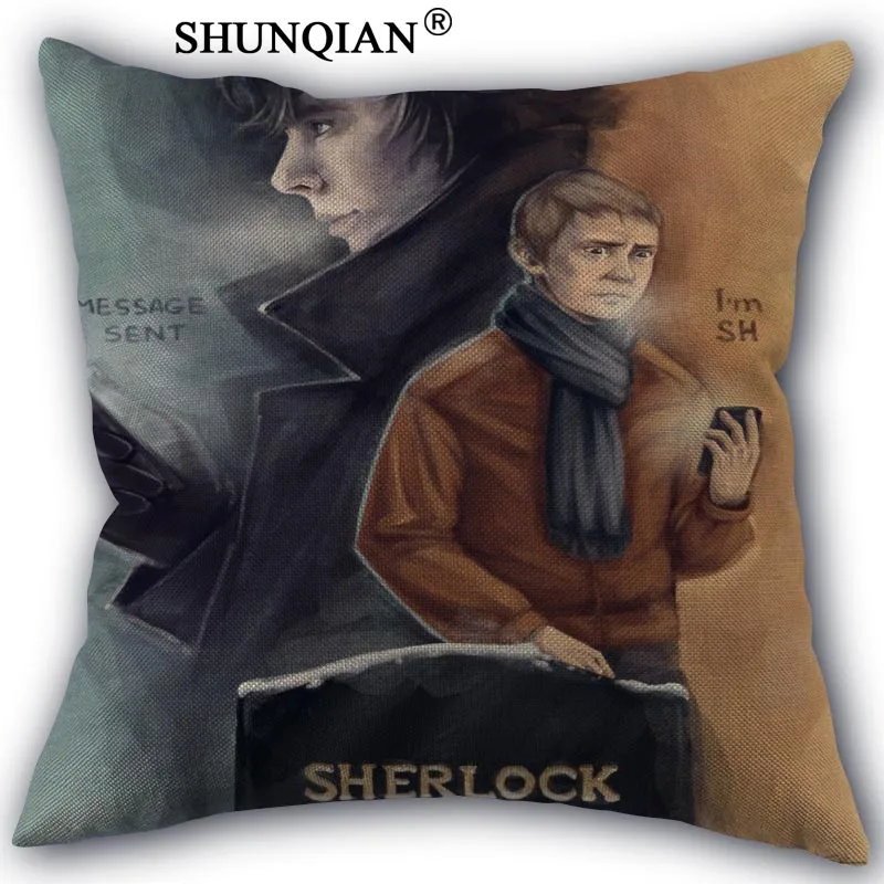 Пользовательские наволочки, sherlock отличного качества Высокое качество домашний текстиль хлопковый комплект постельного белья с одной стороны распродажа подушек Чехлы размером 45*45 см - Цвет: Pillow Cover