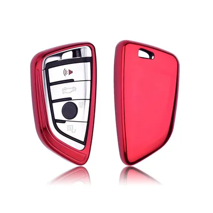 Высокое качество, чехол для автомобильного ключа, брелок для ключей, защита для BMW X5 F15 X6 F16 G30 7 серий G11 X1 F48 F39, аксессуары для стайлинга автомобилей - Название цвета: red