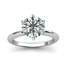 925 sterling silber ring 1ct 2ct 3ct Klassische stil Diamant schmuck Moissanite ring Hochzeit Party Jahrestag Ring Für Frauen