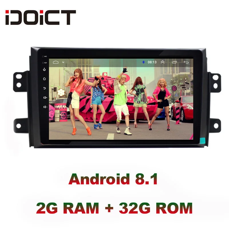Excellent IDOICT Android 8.1 IPS 2G+32G  Car DVD Player GPS Navigation Multimedia For Suzuki SX4 radio 2007-2013 car stereo 0