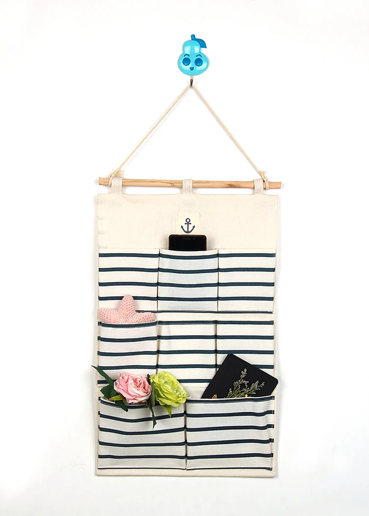 Настенный мешок для хранения с деревянной наклейкой - Цвет: Style 6
