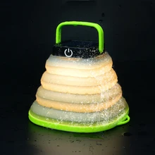 Легкая переноска складная солнечная лампа USB/Солнечная зарядка Водонепроницаемый 3 режима ночник для семьи ребенок открытый путешествия Кемпинг свет