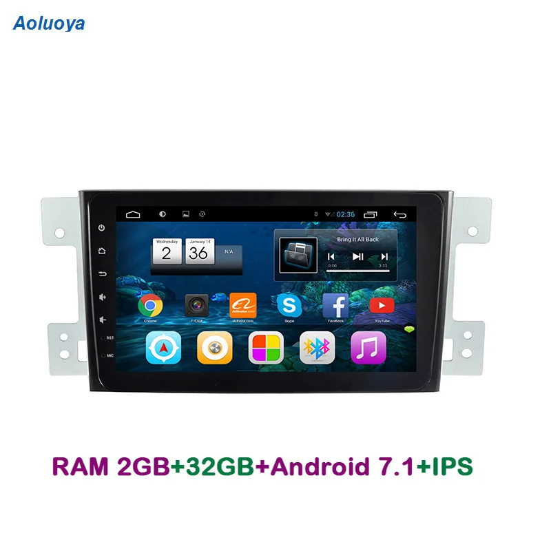 Aoluoya IPS RAM 2 ГБ + 32G Android 7 1 Автомобильный DVD Радио GPS навигация для Suzuki Grand Vitara 2005 2015