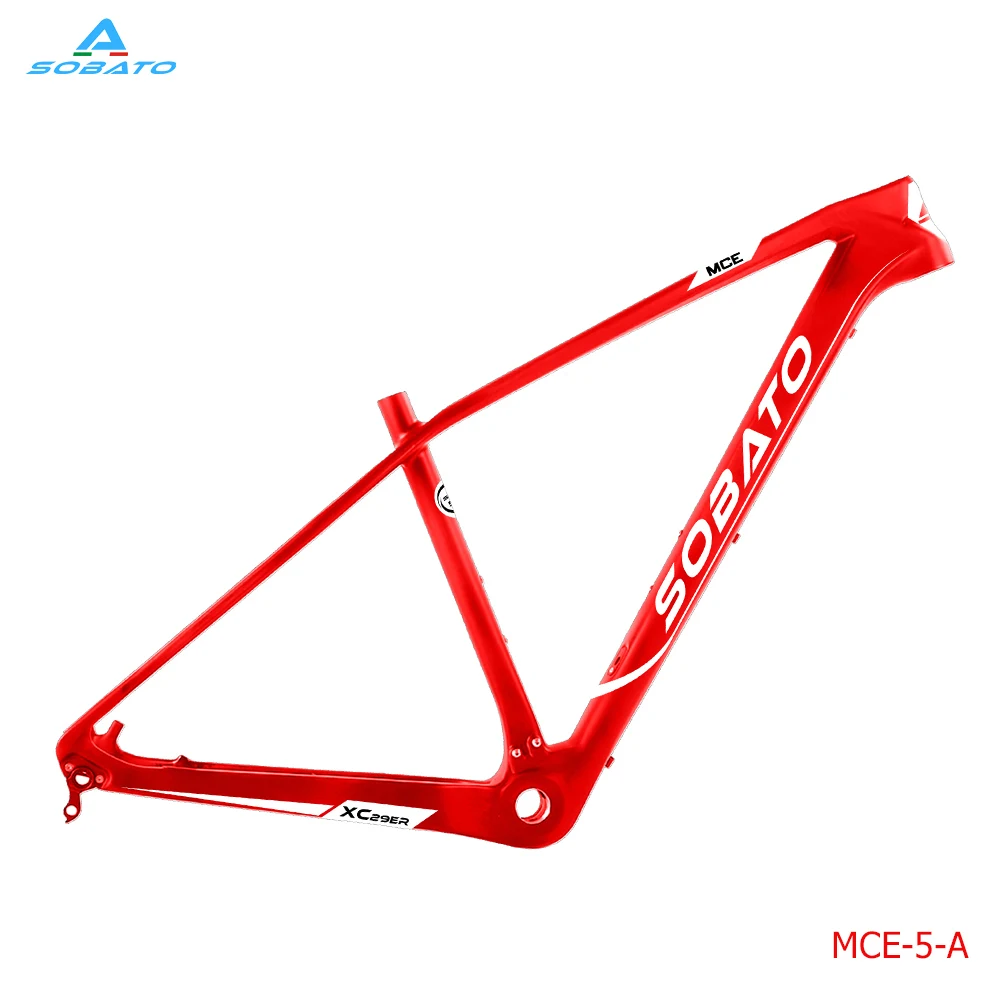 Best SOBATO Carbon Matt Glossy MTB 29" Wheel Mountain Bike 29ER MTB Frame 15.5" 17.5" 19" (BSA / BB30 /BB92)  + Headset clamp 31.6MM 3