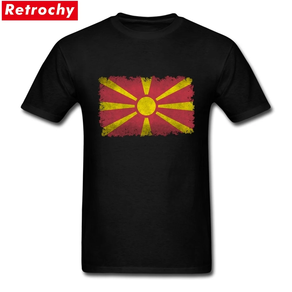 Custom T Shirts Online Macedonia Flag Couple Swag Short Sleeve Boyfriend's Shirts XXXL