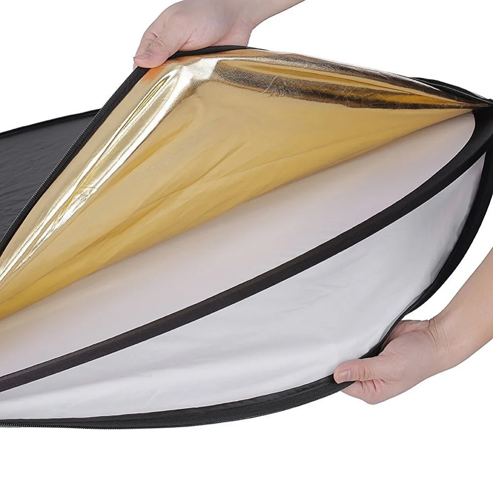 

43In 5 in 1 Collapsible Multi-Disc Photograph Round Light Reflector with Bag for Studio/or any Photography Situation