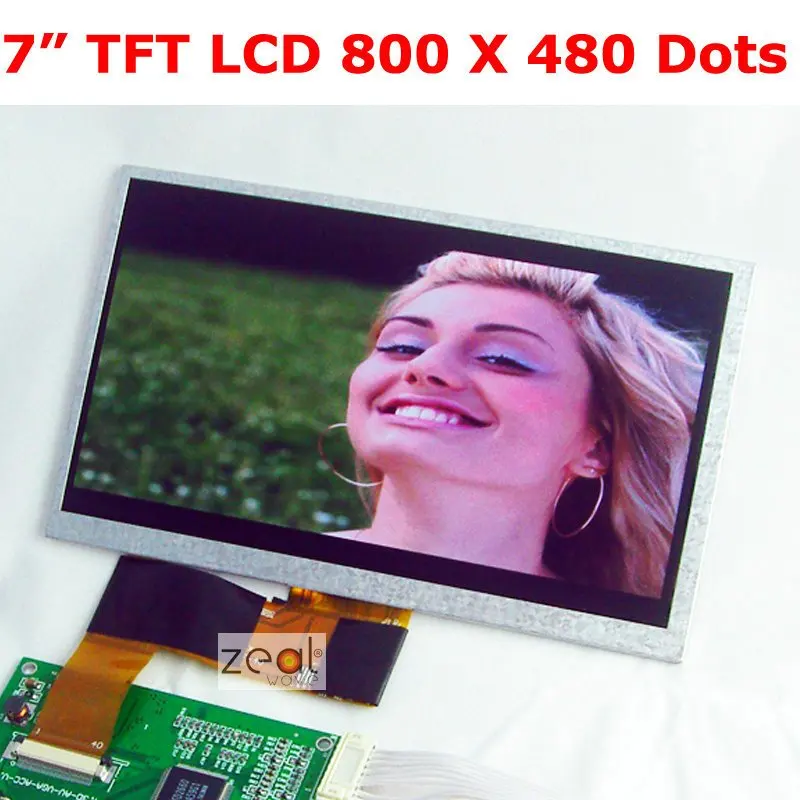 

7.0" 7inch TFT LCD Module High Resolution 800 x 480 Dots 40Pins