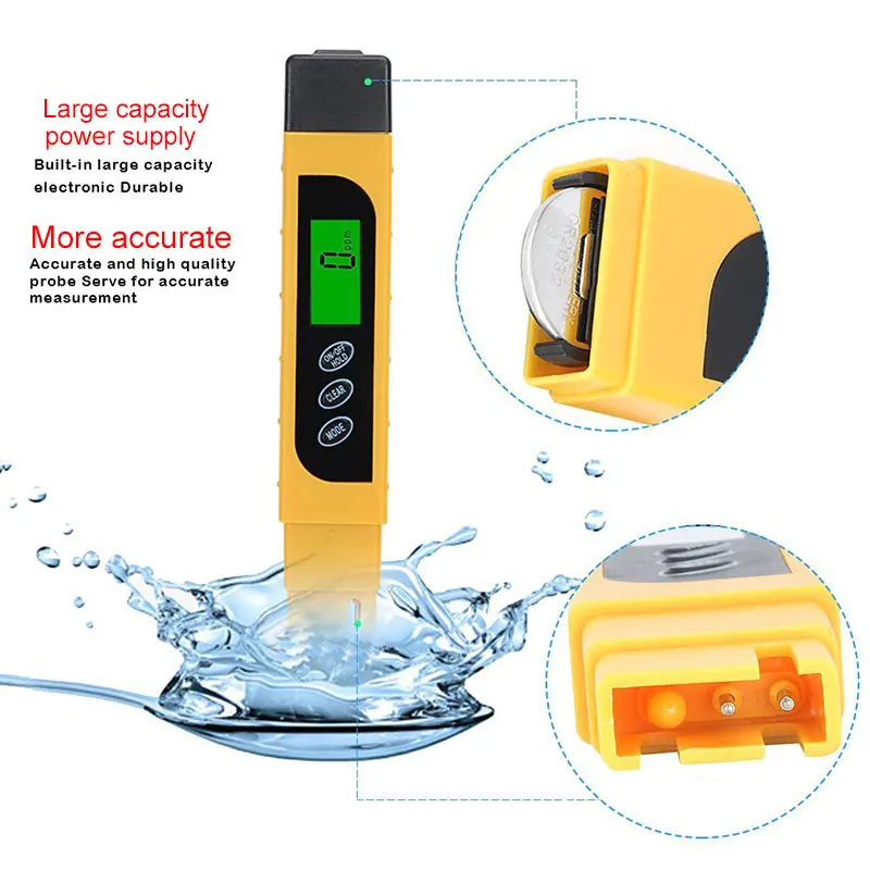 

TDS Water PH Meters Tester Range 0-9999ppm Meter for Testing Water Purity Hardness @8 JDH99