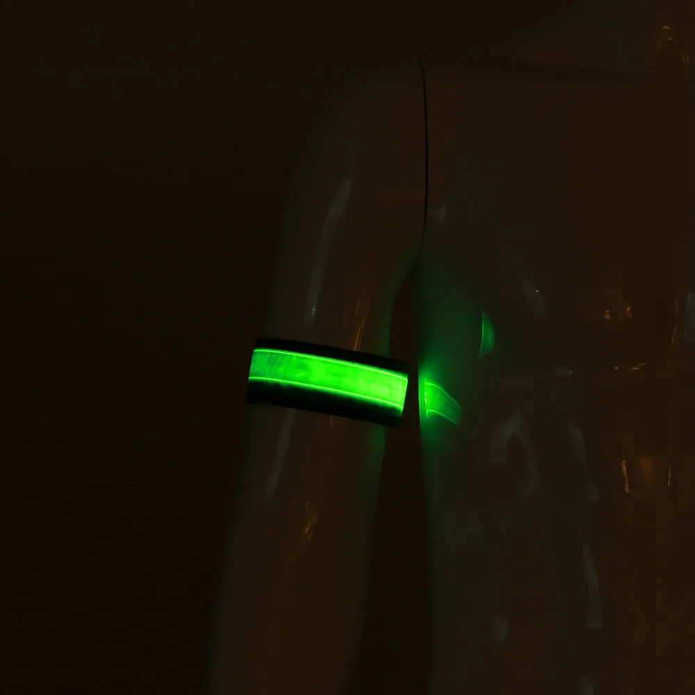 Best New Sport LED Flashing Light Up Glow Bracelet Wristband Vocal Concert Party Props Gift Gym Outdoor Running Cycling Light Lamp#15 14