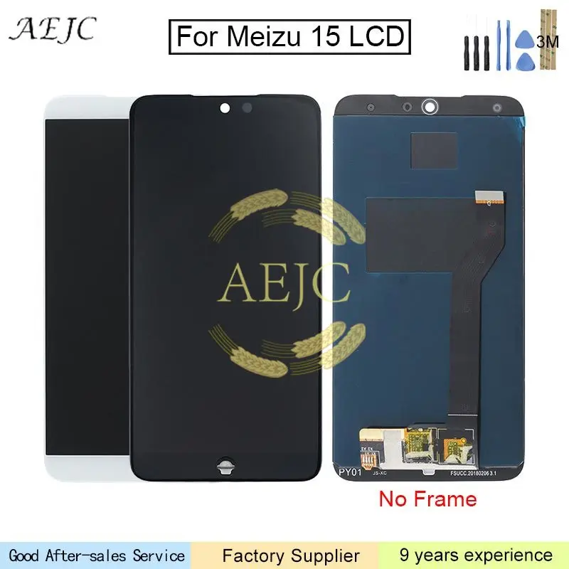 

Super AMOLED For Meizu 15 LCD Display Touch Screen Digitizer Panel Assembly For Meizu M15 Display 5.46 inch with 3M Sticker