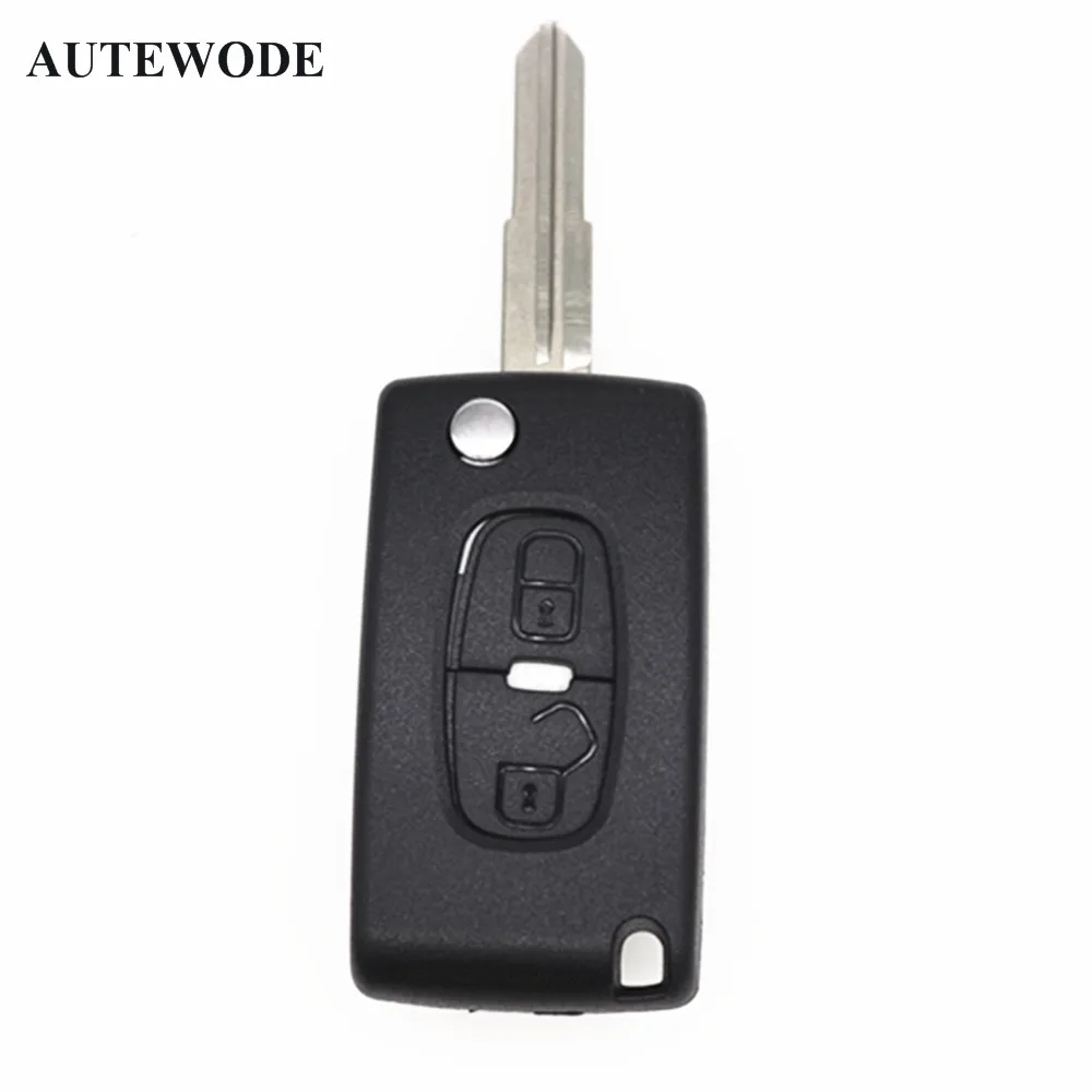 AUTEWODE 2 кнопки Сменный Чехол для автомобильного ключа PEUGEOT 4007 ET 4008 Citroen C Crosser C4 Aircross