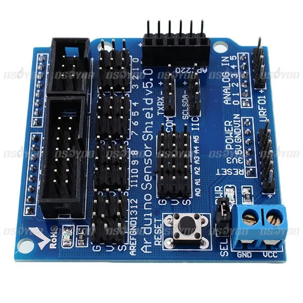 V5.0 модуль расширения Совет Servo Двигатель для Arduino UNO R3 Мега 5 шт./лот Горячие Сенсор щит Бесплатная Прямая доставка