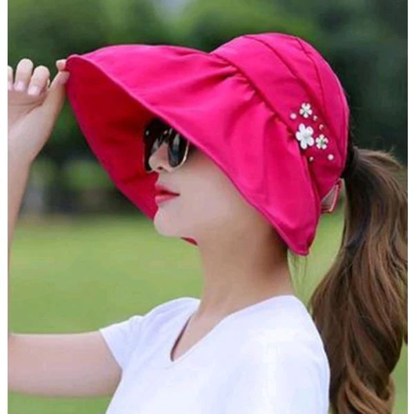 Новая женская Солнцезащитная шляпа с расширенными полями Мягкая дышащая шляпа с пустым верхом для лета DO99