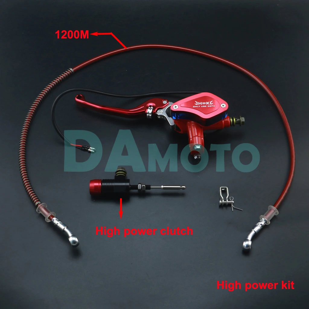 Мотоцикл большого объема 14 мм поршневой тормозной насос рычаг регулируемая ручка гидравлический насос главный цилиндр Гоночный комплект сцепления - Цвет: 1hose1brake1clutch