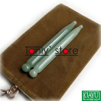 

Gift chart & bag! Traditional Massage Tool Guasha Beauty kit Natural Aventurine (needle shape) 2pieces/lot
