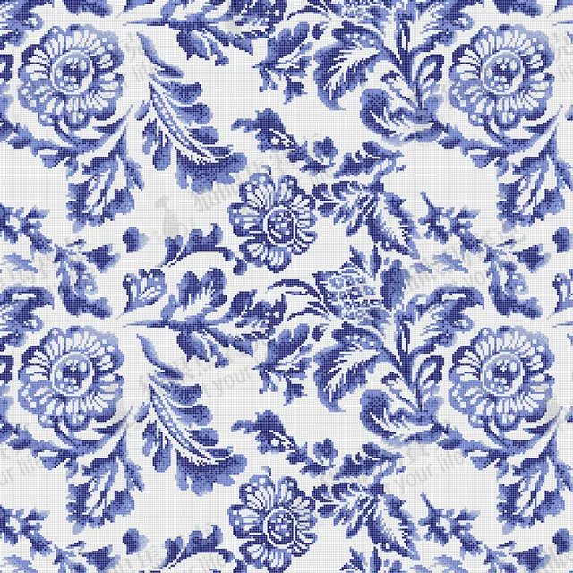 T T026 Blue And White Porcelain Gl Mosaic Background Wall T T026 Blue And White Porcelain Gl Mosaic Background Wall Entranceway Floor Tiles