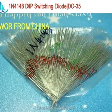 500 шт./лот) 1N4148 4148 IN4148 DIP переключение диодов Стекло Упаковка DO-35