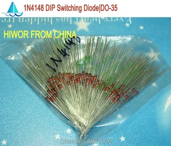 

2000pcs 1N4148 4148 IN4148 DIP Switching Diodes Glass Packaging DO-35
