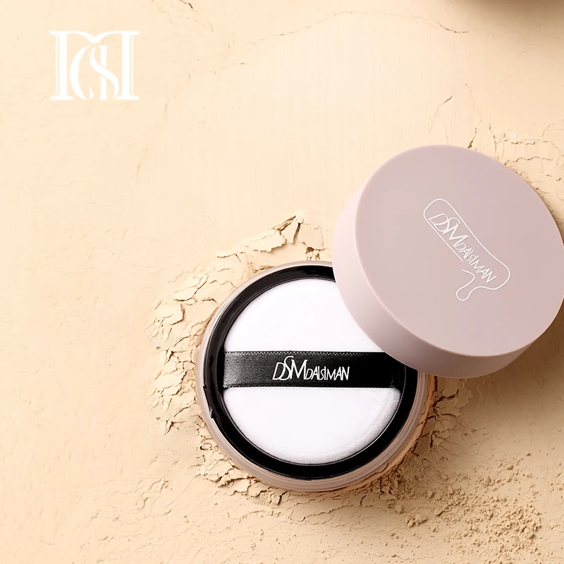 

D.S.M Foggy Light Loose Powder Waterproof Face Skin Finish Powder Beauty Makeup Foundation Powder Compact