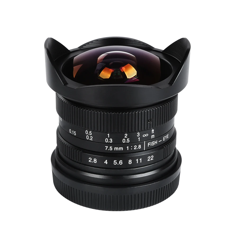 7.5mm F/2.8 Wide Angle Camera Fisheye Lens 180 Degree for Canon EOS M