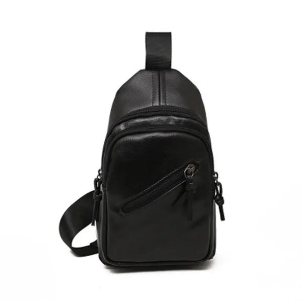Сумка Steelsir в готическом стиле, Черная/Серебристая/Золотая нагрудная сумка, унисекс, женская и мужская кожаная сумка, сумка на плечо - Цвет: Black