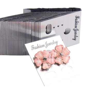 

100 Pcs Professional Cards Jewelry Holder Plastic Earring Ear Studs Display Hang