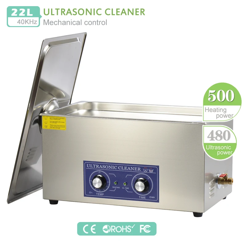 

Ultrasonic Cleaner 22L 480W 40kHz Bath Injector Engine Auto Parts Medical Lab Ultrasound Cleaning Machine PCB Cleaner Washing