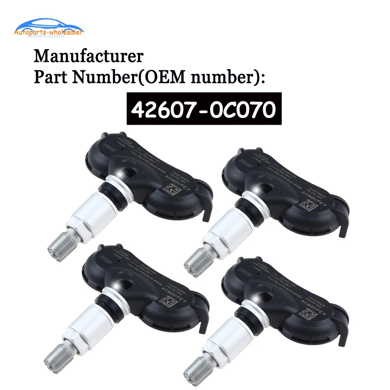 

4 pcs/lot For Toyota Sequoia Tundra TPMS Tire Pressure Monitor Sensor 315MHZ 42607-0C070 426070C070 Auto Parts
