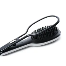 Керамический выпрямитель для волос щетка анион электрическая щетка для волос Профессиональный Выпрямитель для волос Расческа с зажимом волосы плоские железные щипцы для укладки