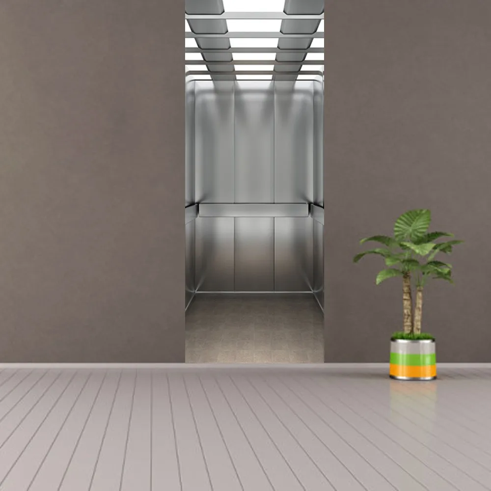 2 قطعة/المجموعة 3D الباب ملصقا صائق أسلوب المصاعد ملصقات جدار DIY جدارية غرفة نوم المنزل الديكور ملصق للماء تقليد CF