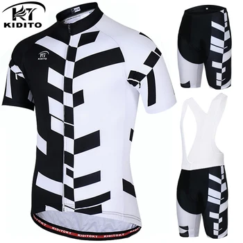 

KIDITOKT Pro Quick-Dry Cycling Jersey Set Short Sleeve Cycling Bicycle Clothing Suit Mountain Bike Sportswears Ropa Ciclismo
