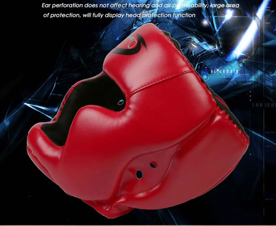 Boxing Headgear Synthetic Leather MMA Headgear Muay Thai Fighting Head Guard Sparring Helmet protective gear guard head