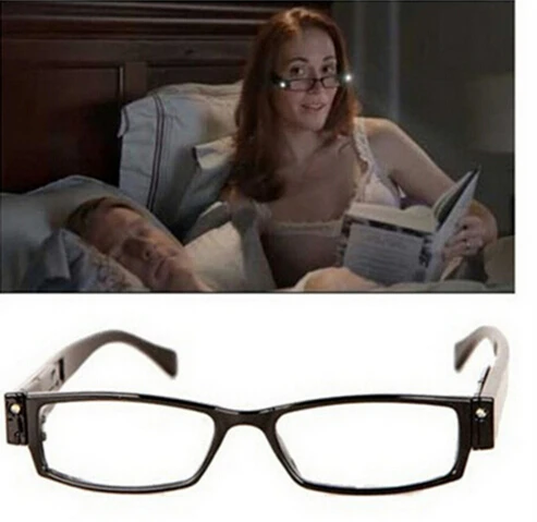 1 0 4 0 Multifunctional Strength LED Reading Glasses Toy Eyeglass Illuminate Spectacle Diopter Magnifier Light